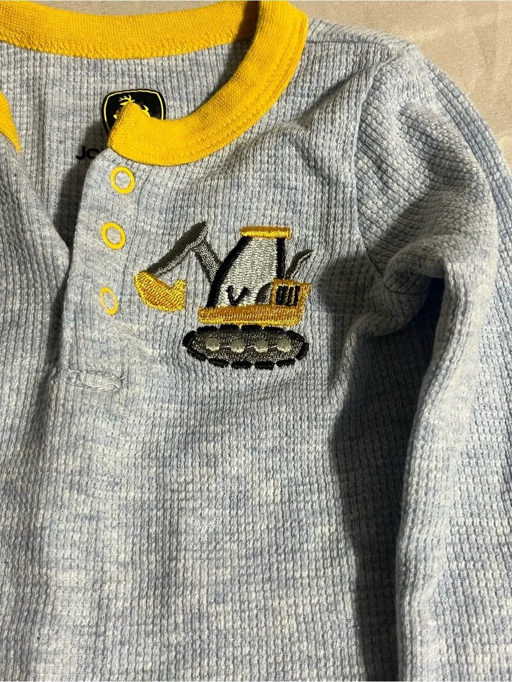 John Deere Long-Sleeve Baby One-Piece Onesie Boys Size 6/9 Months